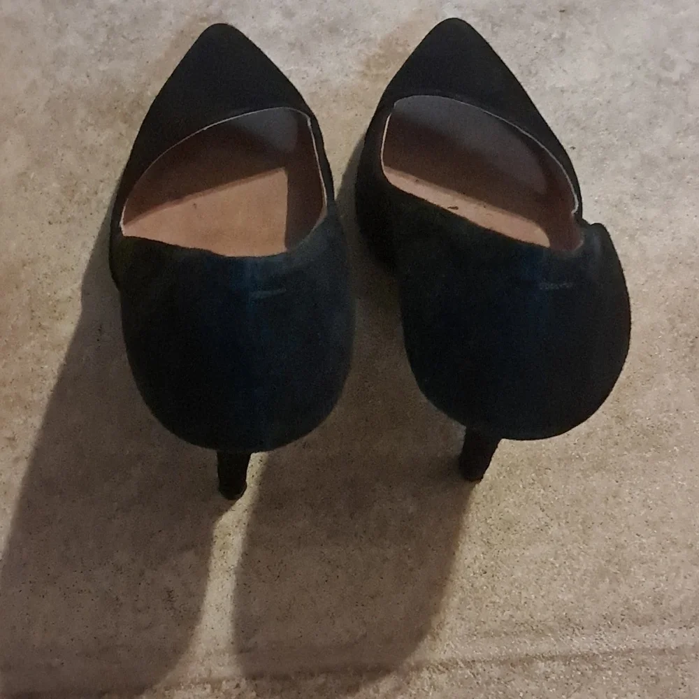 Madewell Mira Heel, Black Suede, Size 6.5